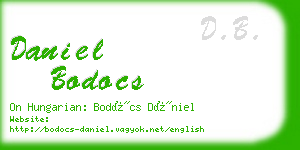 daniel bodocs business card